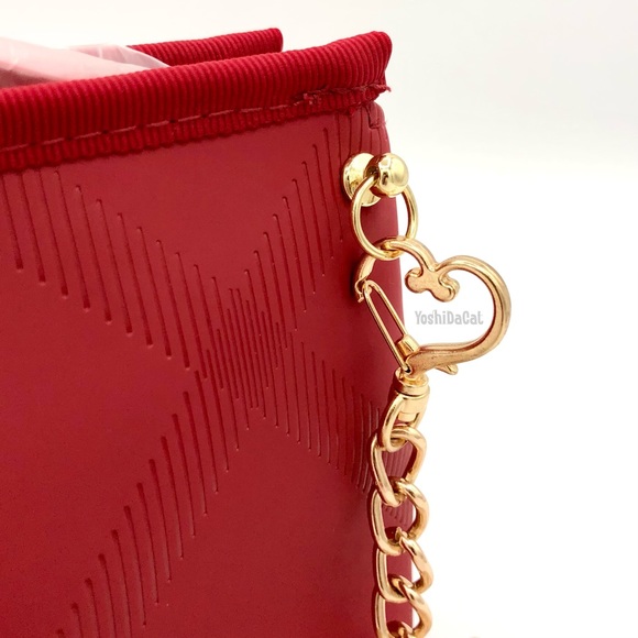 🆕 Burberry Beauty Cosmetic Pouch to Crossbody Bag, Dark Red, Nova Check, New - Picture 3 of 14